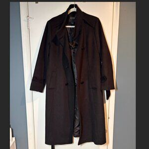 Escalier Women's Wool Trench Coat Winter Double-Breasted Jacket XL